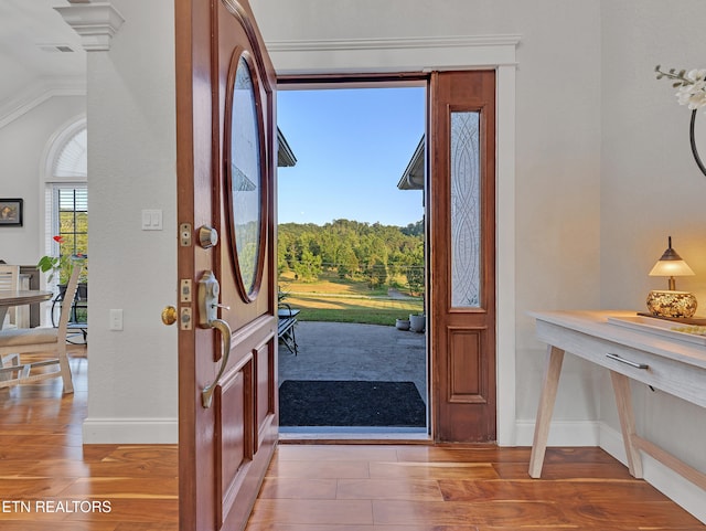 5728 Hickory Valley Rd, Heiskell, TN 37754 - entryway featuring wood finished floors