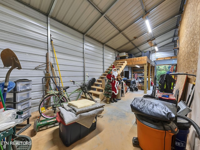 5728 Hickory Valley Rd, Heiskell, TN 37754 - garage featuring metal wall
