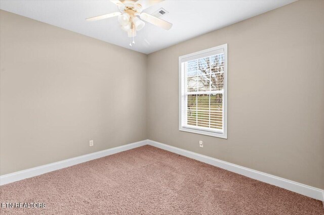 168 Thelma Cir, Jacksboro, TN 37757 - empty room with carpet flooring and a ceiling fan