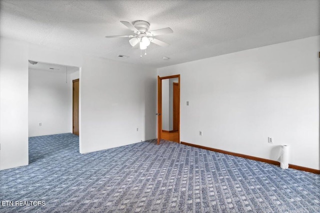 261 Lance Ln, Lafollette, TN 37766 - carpeted empty room with a ceiling fan and a textured ceiling
