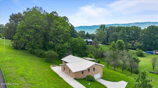 261 Lance Ln, Lafollette, TN 37766 - aerial view of property and surrounding area with a heavily wooded area