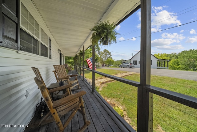 1033 Sunset View Rd, Sevierville, TN 37876 - porch featuring a yard