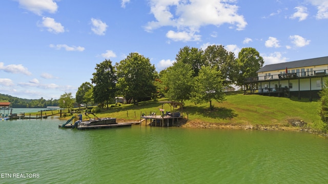 1033 Sunset View Rd, Sevierville, TN 37876 - dock with a water view and a yard