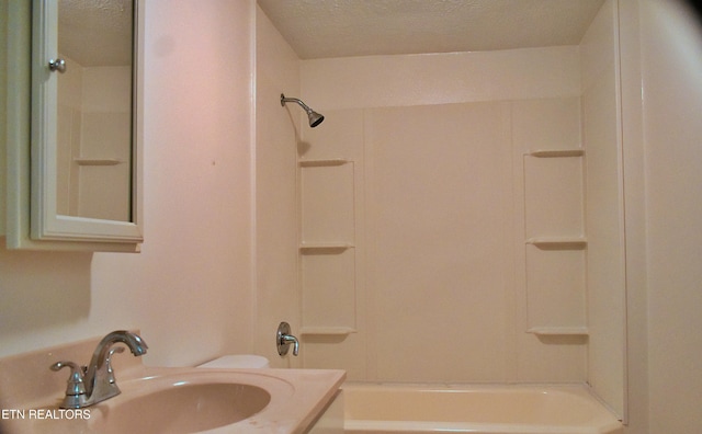 278 Buell Hill Rd, Pineville, KY 40977 - full bath with a textured ceiling,  shower combination, and vanity