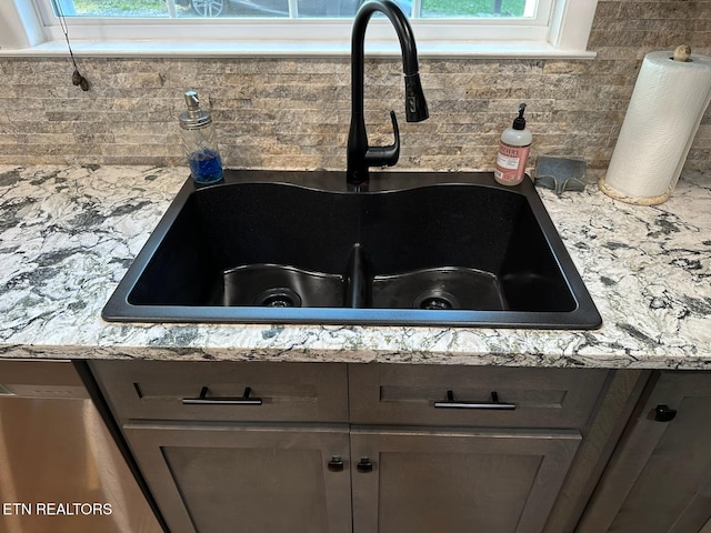 8024 Sharp Rd, Powell, TN 37849 - kitchen view of tasteful backsplash and dishwasher
