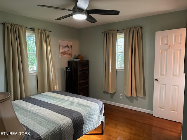 8024 Sharp Rd, Powell, TN 37849 - bedroom with wood finished floors and a ceiling fan