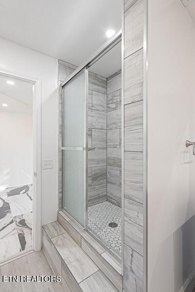 1220 Ariell Lea, Sevierville, TN 37862 - bathroom with a shower stall and recessed lighting