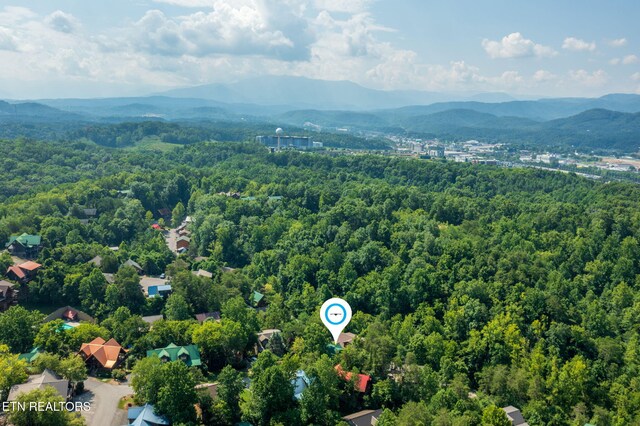 3012 Oak Tree Way, Pigeon Forge, TN 37863 - drone / aerial view of a mountain backdrop and a forest