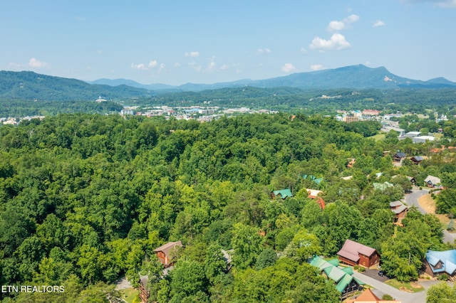 3012 Oak Tree Way, Pigeon Forge, TN 37863 - drone / aerial view of a mountain backdrop and a forest