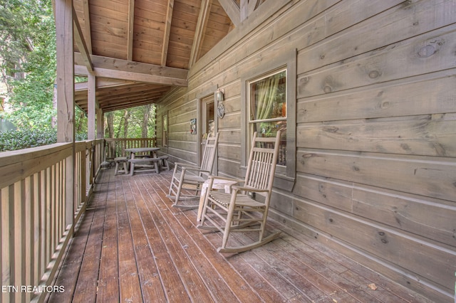 3012 Oak Tree Way, Pigeon Forge, TN 37863 - view of wooden terrace