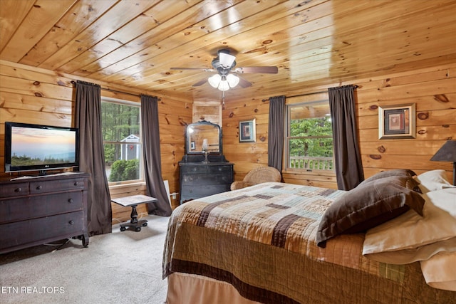 1818 Saddle Way, Sevierville, TN 37876 - bedroom with carpet floors, wooden walls, and wooden ceiling