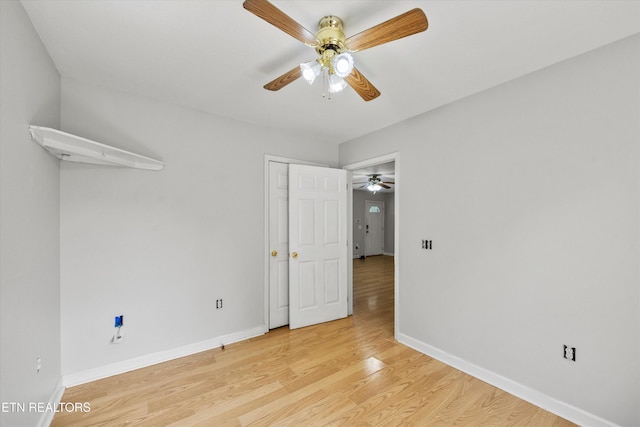 710 E Fir St, Lafollette, TN 37766 - unfurnished bedroom featuring light wood finished floors and ceiling fan