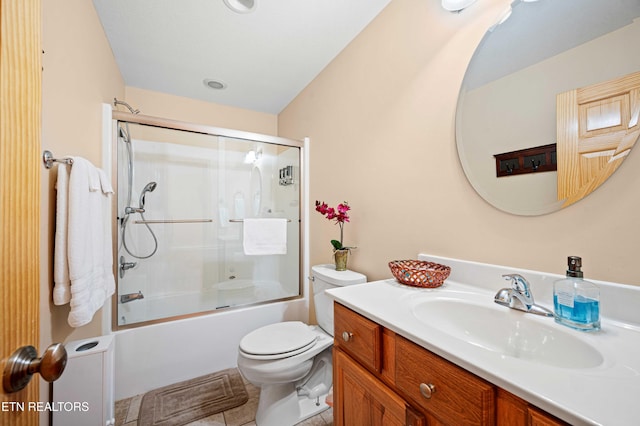 836 Sandra Way, Kodak, TN 37764 - bathroom with vanity, tile patterned flooring, and combined bath / shower with glass door