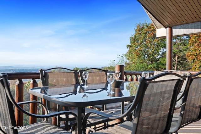 836 Sandra Way, Kodak, TN 37764 - wooden deck featuring outdoor dining space