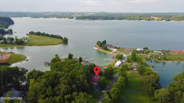 1750 Breezie Point Ln, Dandridge, TN 37725 - aerial overview of property's location with a large body of water