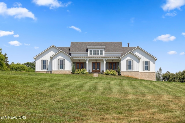 1014 High Springs Rd, Knoxville, TN 37932 - view of front facade featuring french doors, roof with shingles, and board and batten siding