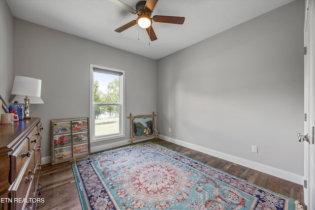 487 Peninsula, Rutledge, TN 37861 - office space featuring ceiling fan and dark wood-style floors