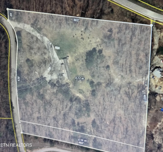 1101 Franklin Loop, Clarkrange, TN 38553 - map / location featuring property parcel outlined