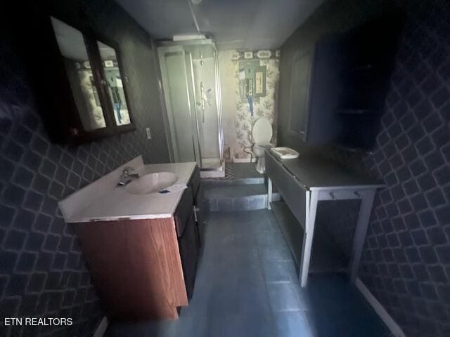 114 Red Cedar Rd, Lafollette, TN 37766 - bathroom featuring vanity and a stall shower