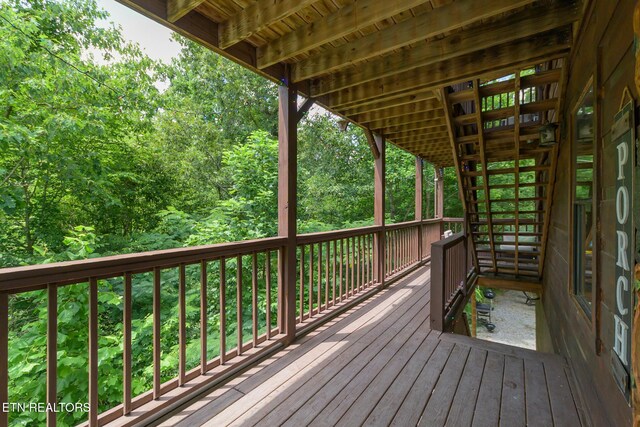 1130 Sharp Rd, Sevierville, TN 37876 - view of wooden deck