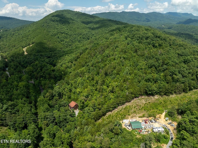 1130 Sharp Rd, Sevierville, TN 37876 - bird's eye view of a heavily wooded area and a mountainous background