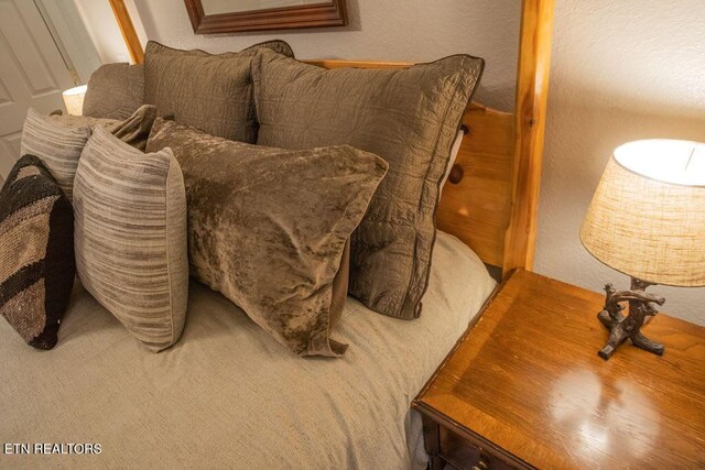 537 Johnson Ln Unit 1 & 2, Gatlinburg, TN 37738 - carpeted bedroom with a textured wall