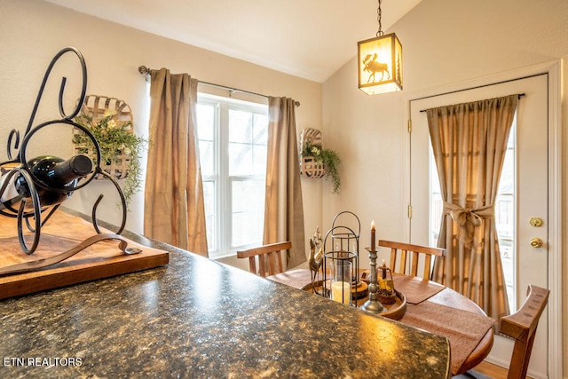 537 Johnson Ln Unit 1 & 2, Gatlinburg, TN 37738 - dining room featuring lofted ceiling