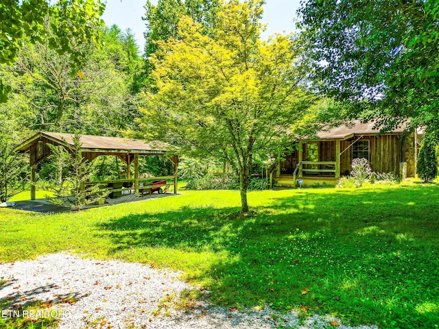 2255 Citico Rd, Vonore, TN 37885 - view of green lawn featuring a gazebo and a detached carport
