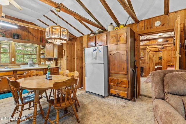 2255 Citico Rd, Vonore, TN 37885 - dining space featuring wooden walls