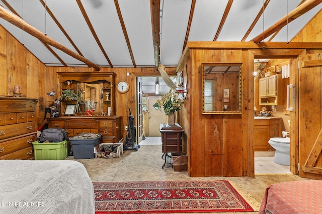 2255 Citico Rd, Vonore, TN 37885 - bedroom featuring wood walls