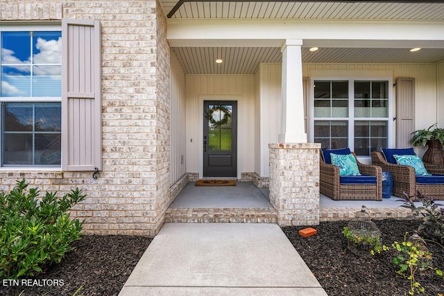 140 Walelu Trl, Vonore, TN 37885 - entrance to property featuring brick siding and a porch