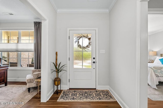 140 Walelu Trl, Vonore, TN 37885 - foyer entrance with wood finished floors and ornamental molding