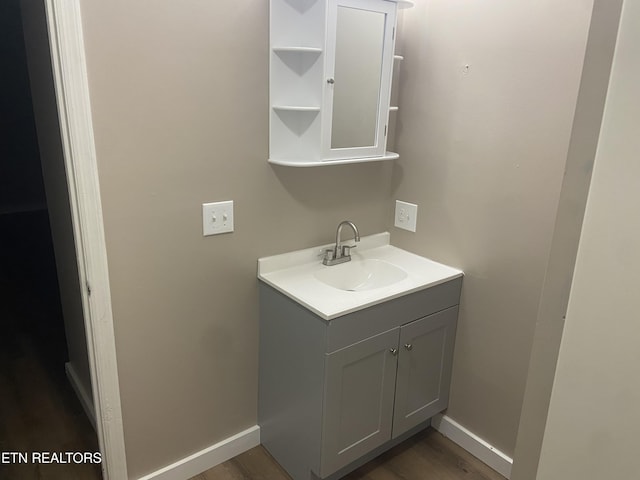 382 W Monticello Pike, Huntsville, TN 37756 - bathroom featuring vanity and wood finished floors