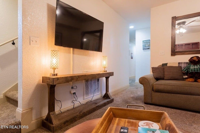 541 Johnson Ln Unit 2, Gatlinburg, TN 37738 - living area featuring carpet floors and a textured wall