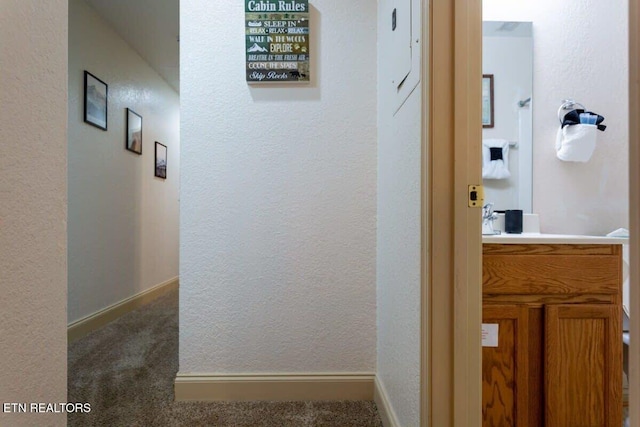 541 Johnson Ln Unit 2, Gatlinburg, TN 37738 - hall with carpet flooring and baseboards