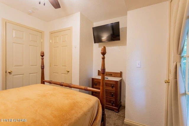 541 Johnson Ln Unit 2, Gatlinburg, TN 37738 - bedroom featuring carpet flooring and a ceiling fan