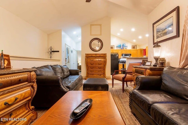 541 Johnson Ln Unit 2, Gatlinburg, TN 37738 - living room with vaulted ceiling and recessed lighting