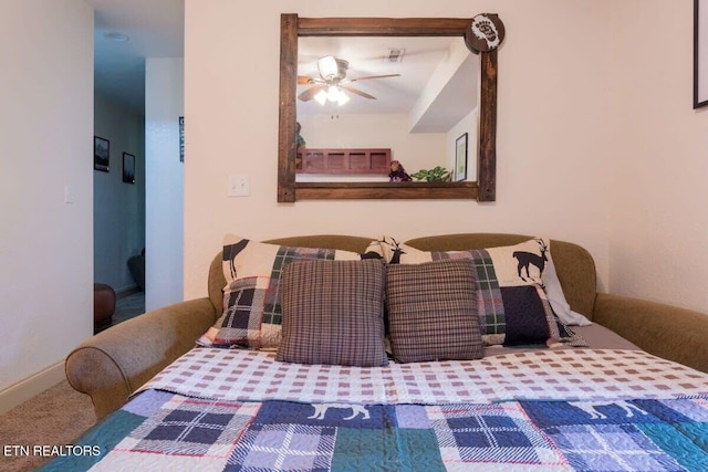 541 Johnson Ln Unit 2, Gatlinburg, TN 37738 - carpeted dining room featuring ceiling fan and baseboards