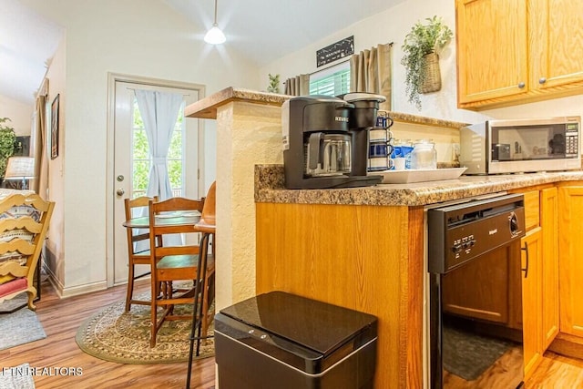 541 Johnson Ln Unit 1 & 2, Gatlinburg, TN 37738 - kitchen featuring dishwasher, stainless steel microwave, and light wood finished floors