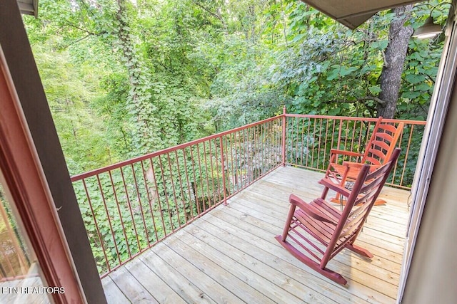 516 Proffitt Rd Unit 2, Gatlinburg, TN 37738 - wooden terrace with a forest view