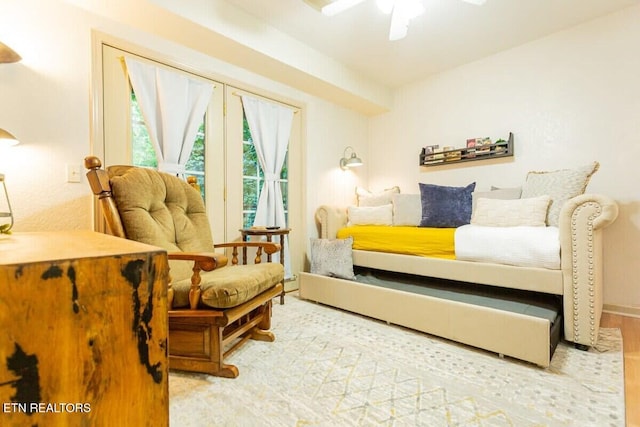 516 Proffitt Rd Unit 2, Gatlinburg, TN 37738 - bedroom with wood finished floors and ceiling fan
