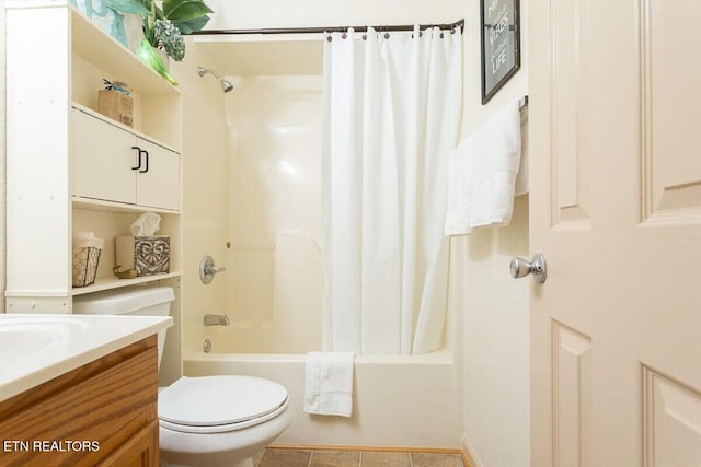 516 Proffitt Rd Unit 2, Gatlinburg, TN 37738 - full bath with shower / tub combo with curtain, vanity, and tile patterned flooring