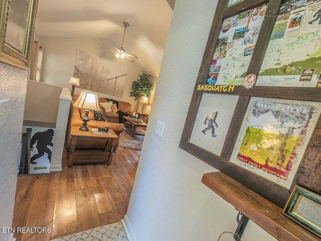 516 Proffitt Rd Unit 1 & 2, Gatlinburg, TN 37738 - corridor featuring wood finished floors and lofted ceiling