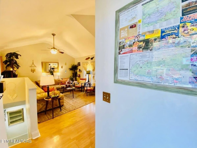 520 Proffitt Rd Unit 1, Gatlinburg, TN 37738 - hallway featuring wood finished floors and lofted ceiling