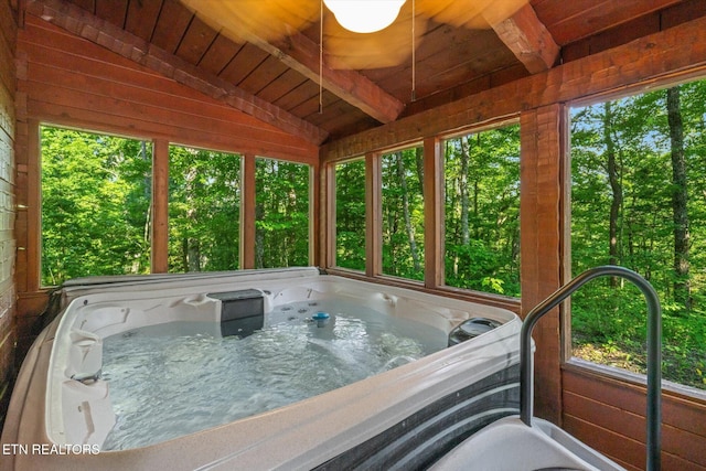 4372 Boogertown Rd Unit 2, Sevierville, TN 37876 - sunroom / solarium featuring a hot tub