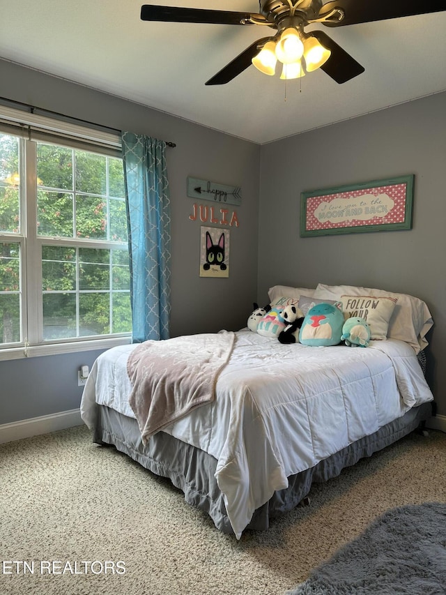 667 Pine Hollow Rd, Jacksboro, TN 37757 - bedroom featuring carpet and ceiling fan