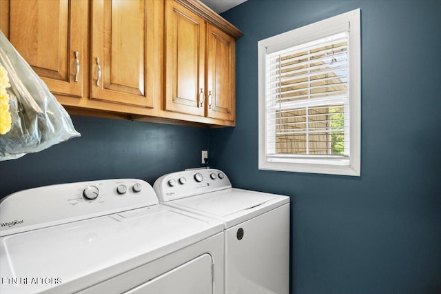 667 Pine Hollow Rd, Jacksboro, TN 37757 - laundry room with cabinet space and separate washer and dryer