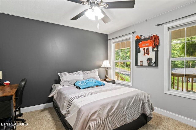 667 Pine Hollow Rd, Jacksboro, TN 37757 - bedroom with multiple windows and a ceiling fan