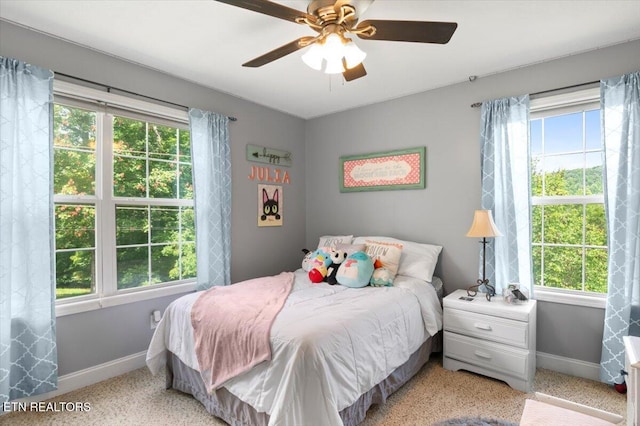 667 Pine Hollow Rd, Jacksboro, TN 37757 - bedroom featuring multiple windows and ceiling fan