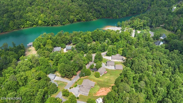 667 Pine Hollow Rd, Jacksboro, TN 37757 - aerial overview of property's location with a large body of water